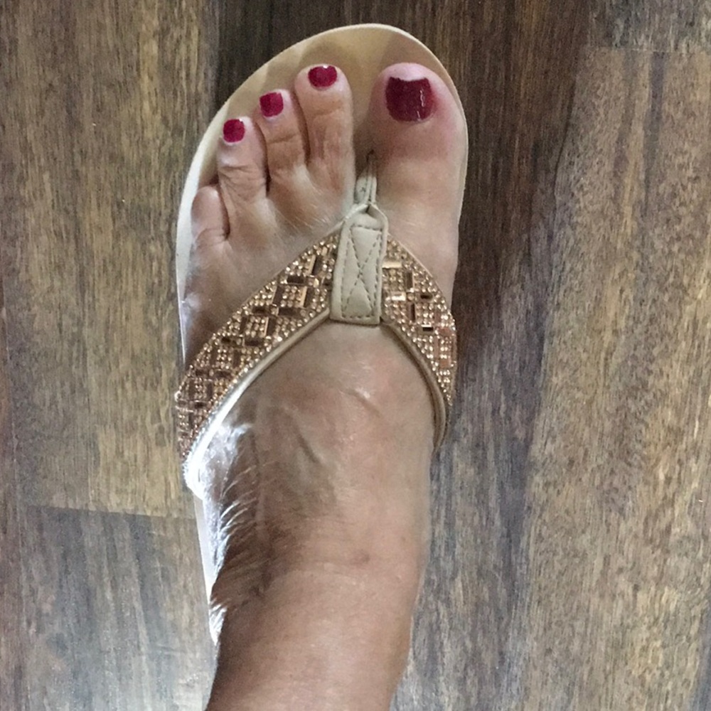 Cute Gold Blingy Sandals